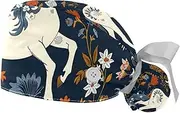[YTYVAGT] 2-Pc,Gourd-Shaped Working Cap,Fisherman Hat with Buttons and Cotton Sweatband,Unicorn Animal Rabbit Leaves