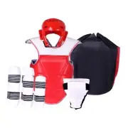 Man Taekwondo Sparring Gear Equipment Set Taekwondo Uniform Set Head Guard Chest