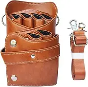 Hairdresser Scissors Bag, Hair Tool Bag Faux Portable Hairdresser Bag with Waist Shoulder Salon Hairdre Barber Belt, Leather