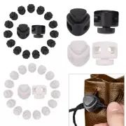 Plastic Cord Lock Toggle Spring Loaded Toggles Drawstring Stopper White Black