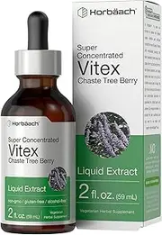 Horbaach Vitex Chasteberry Extract | 2 oz | Alcohol Free | Super Concentrated | Vegetarian, Non-GMO, Gluten Free | Chaste Tree Berry Tincture Supplement