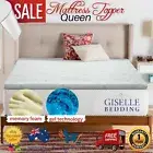 Memory Foam Mattress Topper Bamboo Cover Cool Gel Queen Size Giselle Underlay AU
