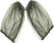 Kisangel 2pcs Outdoor Mesh Hat Face Protective Fly Netting for Hiking Camping Fishing Travel Green