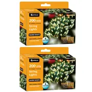 2x Sansai 200 LED Electric Lumini Decorative/Christmas String Lights Warm White