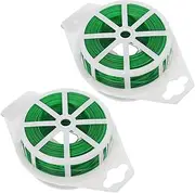 Yardenfun Multi-use Plant Ties 2 Rolls of 400m Gardening Straps Iron PVC for Cable Wrapping Bundling