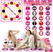 Lonfliness Drinking Party Pose Balance Floor Game for 2 or More Players, Women’s Night Large Mat Party Game Indoor Outdoor Family Reunion Game for Adult Group Activity Girl Pajama Spa Party Favor Gift