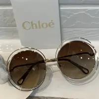 在飛比找蝦皮商城優惠-Chloe金屬大框 太陽眼鏡(大面版並可裝眼鏡鏈)金色