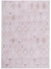 Margo Pink Diamond Geometric Textured Rug