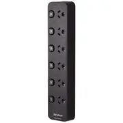 Jackson 6 Outlet Switched Powerboard Surge Protection Black