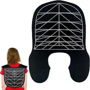 Hair Cutting Cape Hair Cutting Guide, Waterproof Soft Silicone Cape with Guidelines, Foldable Weighted Neck Wrap, Easy to Clean Haircut