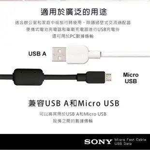 阿森直播GO！SONY Micro USB原廠高速傳輸充電線1.5m-白色CP-AB150