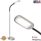 Floor Lamp Reading LED Modern Adjustable Gooseneck Dimmable Standing Light Silve