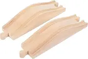 Abaodam 2Pcs Wooden Slopes Track Model Educational Railway Track Accessories for Enhance Creativity Fine Motor Skills Compatible with Train