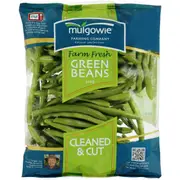 Mulgowie Green Beans Cleaned & Cut 340g