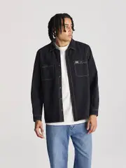 Lee Worker Shirt Black Contrast