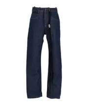 Ann Demeulemeester High-Waist Straight-Leg Jeans 25,26,27 DARK BLUE