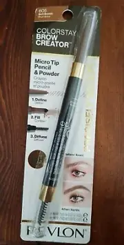 Revlon Colorstay Brow Creator, Micro Tip Pencil & Powder, 605 Soft Brown