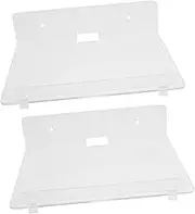 KAILIKETIY 2pcs Clear Floating Shelves Wall Mounted Storage Display for Flower Pots Speakers Cameras Acrylic Modern Design Easy Installation