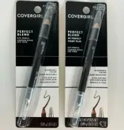 2 CoverGirl Perfect Blend Eye Liner Pencils in Black Brown