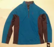 Men's Spyder Outbound Half Zip Core Mid Weight Sweater Jacket Ski Blue Size L