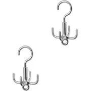 2 Count Swivel Hook Man Hooks for Hanging Coat Rotary Belt Hanger