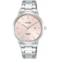 在飛比找ETMall東森購物網優惠-ALBA 雅柏 簡約時尚氣質腕錶/粉紅X銀/32mm (VJ