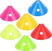 GAROZATION 6Pcs Football Training Disks Durable Agility Hurdles for Enhanced Speed and Footwork Skills for Athletes for Outdoor Practice Random Color