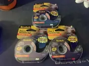 Lot of 3 Scotch Photo & Document Permanent Double Sided Tape 1/2"x300" New 002