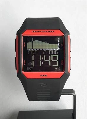 Rip Curl RIFLES DIGITAL TIDE WATCH Mens Surf Watch New - A1119 Flame Red Black