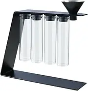 rockible Coffee Bean Storage Set Glass Vials Airtight Jar Dustproof Coffee Bean Storage Container 4 Tubes for Restaurant Shop Pantry