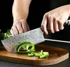 Full Tang Nakiri Knife AUS10 Damascus Steel G10 Handle Chef Slicing Beef Cleaver