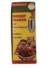 NEW In Box Vintage Automatic Donut Maker Batter Dispenser With Instructions 1971