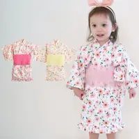在飛比找momo購物網優惠-【Baby 童衣】日式和風女童和服套裝 附腰帶 60250(