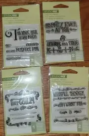 STUDIO 112 Clear MINI Stamps THINKER, CALM, THANK YOU, HAPPY EVER AFTER NEW