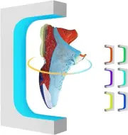 UVEHAS Magnetic Levitating Shoe Display Stand Floating Sneaker Rack 16 Colors