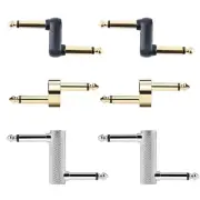 3 Pack Pedal Coupler 6.35mm 1/4 Male to Male Coupler Plug Adapter Typed