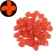 HQSGDMN 100 PCS Glow Pebbles, Glow in The Dark Rocks, Outdoor Decorative Luminous Stone for Sidewalks, Gardens, & Swimming Pools, Garden Yard Fish Tank Decor Mix Color (Color : Red)