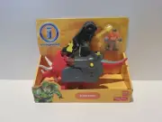 Fisher Price Imaginext - Triceratops - Red Dinosaur With Battle Gear New