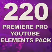 220 Premiere Pro YouTube Elements Pack With Past Delivery