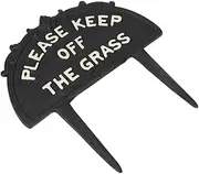 BCOATH Garden Decoration Grass Sign Durable Black Lawn Warning Sign Stakes for Outdoor Use Subtle Reminder to Keep Off Grass Decorative and Sturdy Design for Garden