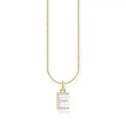 Buy Necklace with letter pendant E and white zirconia - gold by Thomas Sabo online - THOMAS SABO Australia
