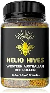 Helio Hives Bee Pollen 140 gm Granules - Nature's Superfood, Superior Taste - Western Australia Pure Bee Pollen for Optimal Health