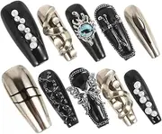 KAILIKETIY Artisan Gothic False Nails Butterfly and Cross Patterns Press on Toe Nails