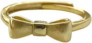 [Yecomsy] Gold Dainty Bow Ring Bowknot Adjustable Rings Bow Ribbon Open Cubic Zirconia Ring
