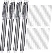 24 Pieces Retractable Mechanical Eraser Pen Bulks Retractable Mechanical Stick Eraser Refill for Teacher Gifts Painting Writing Office Daily Study (Clear Black)