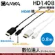 CAMKA HD1408 標準HDMI-A 轉 Micro HDMI-D 轉接線 (0.8m) HDMI 高畫質影像 傳輸線