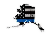 Alaska State (U4) Cop Thin Blue Line Vinyl Yeti Tumbler Decal Sticker