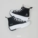 CONVERSE RUN STAR HIKE 黑 白 手繪風 塗鴉 插畫 增高 鋸齒 厚底 高筒 女鞋【A03753C】