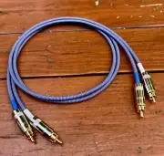 6 Ft. JMB CABLE CO. Audiophile Gold Reference Standard Rca Interconnect Cables