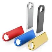 5 Pack 1GB USB Flash Drive with Keychains, Sleek Metal USB 2.0 Thumb Drives
